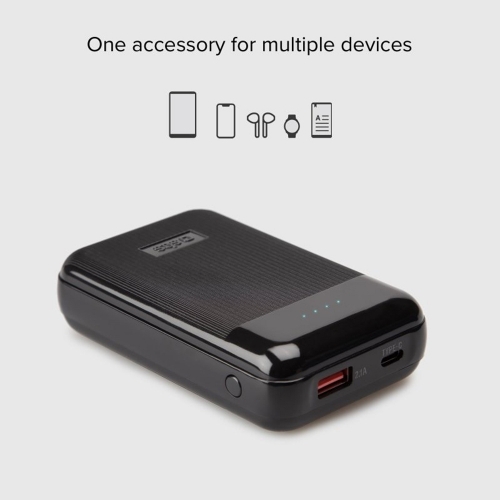 Универсална външна батерия SBS POWER BANK 10 000mAh, 1xUSB-C, 1x USB-A, PD 20W, Черен