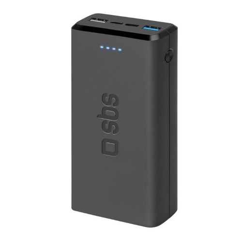 Универсална външна батерия SBS POWER BANK, 20 000mAh, 2xUSB-A, Черен