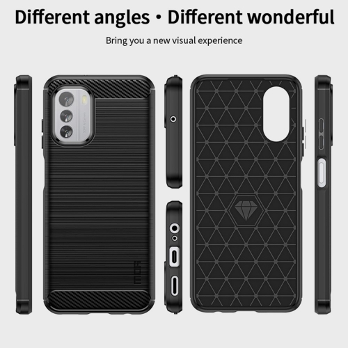 Силиконов калъф MOFI JK Carbon за Nokia G60 5G, Черен