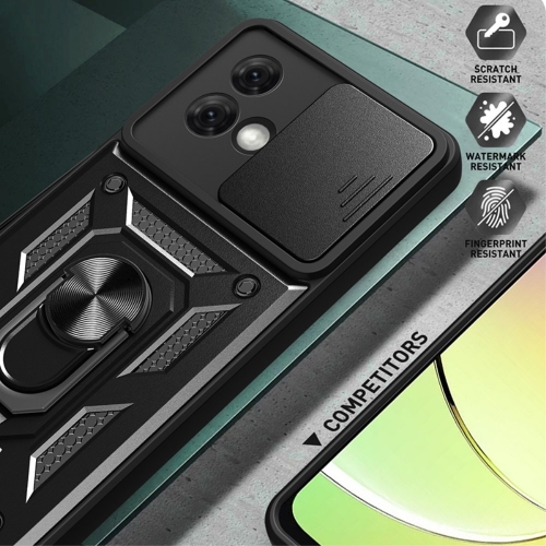 Удароустойчив калъф Slide Camera за Motorola Moto G84 5G, Черен
