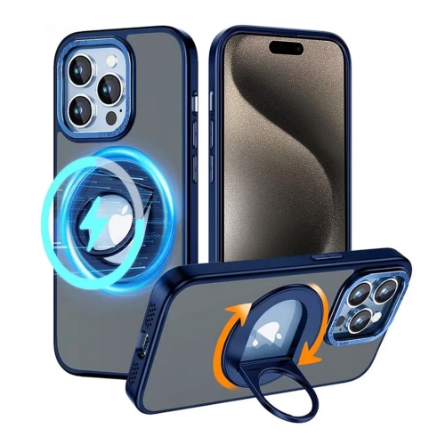 Удароустойчив калъф Techsuit MagSF Ghost Holder за iPhone 15 Pro Max, Син