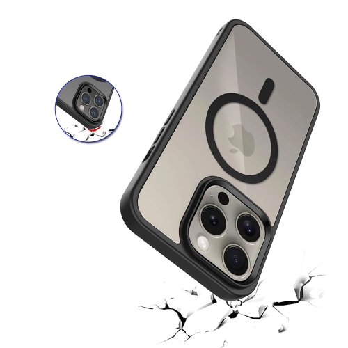 Удароустойчив калъф Techsuit MagSF Pro за iPhone 15 Pro, Черен