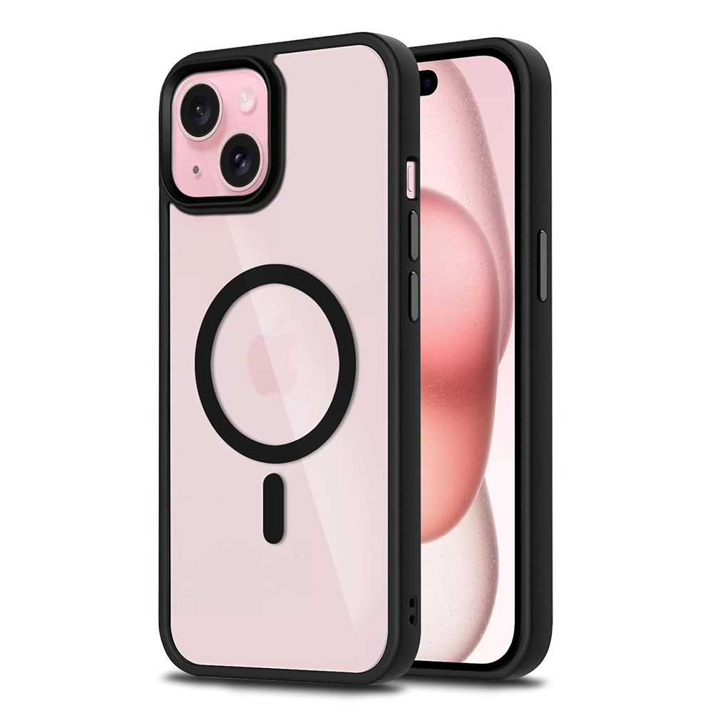 Удароустойчив калъф Techsuit MagSF Pro за iPhone 15 Plus, Черен