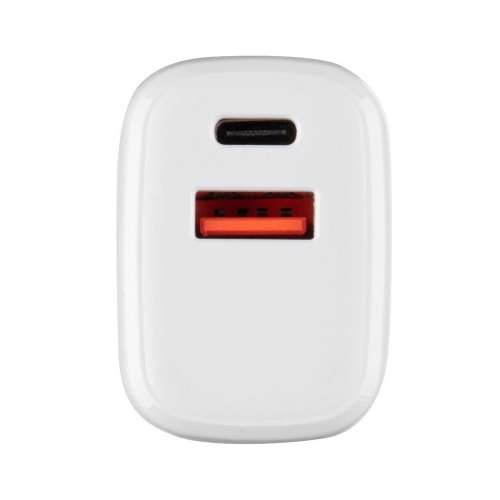Зарядно 220v Tactical Base Plug Dual 20W USB-A / USB-C White