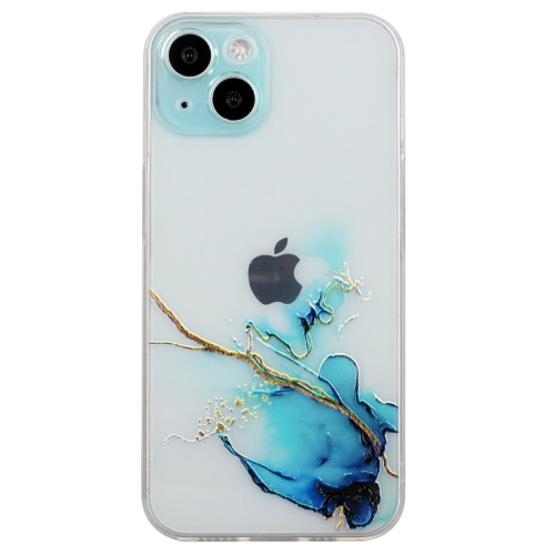 Силиконов калъф Marble за iPhone 15 Plus, Син