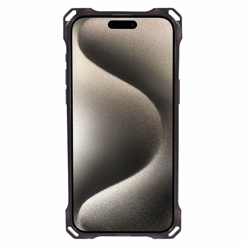  Удароустойчив калъф Acrylic за iPhone 15 Pro Max, Прозрачен- черен