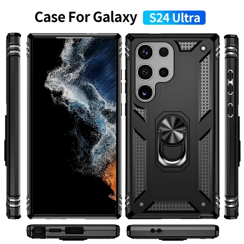 Удароустойчив калъф Hybrid Cover за Samsung Galaxy S24 Ultra, Черен