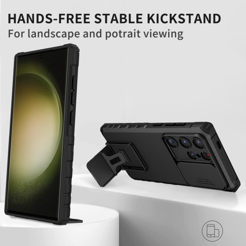 Удароустойчив калъф Anti-drop Slide за Samsung Galaxy S24 Ultra, Черен