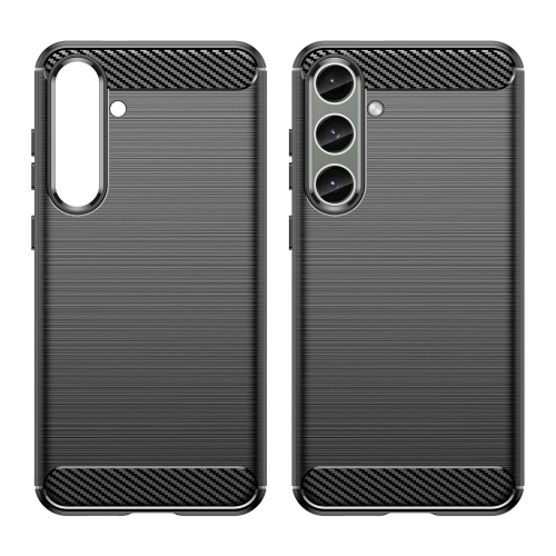 Силиконов Калъф Carbon Fibre Brushed за Samsung Galaxy S24 Plus, Черен