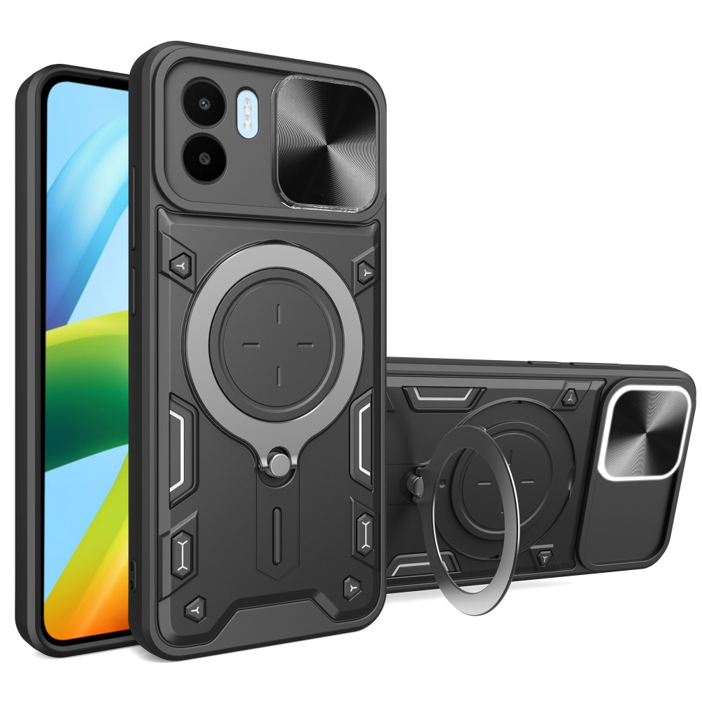 Удароустойчив калъф Rotating Kickstand за Xiaomi Redmi A1 / A2, Черен