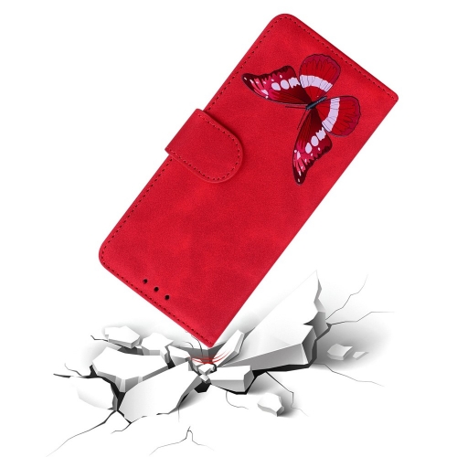 Калъф тефтер Wallet Butterfly за Nokia G42, Червен 