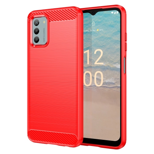 Силиконов Калъф Carbon Fibre Brushed за Nokia G42, Червен