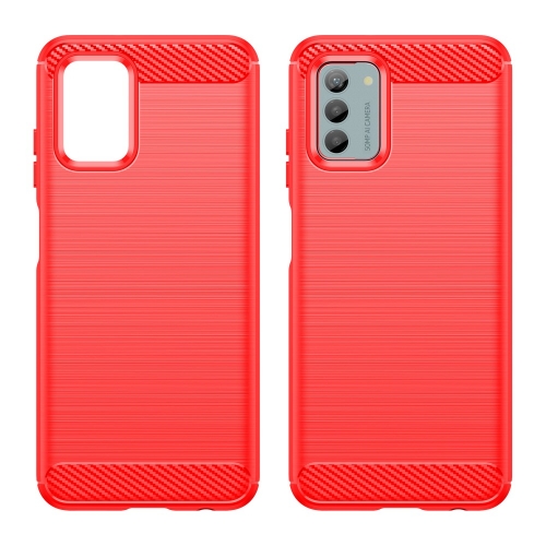 Силиконов Калъф Carbon Fibre Brushed за Nokia G42, Червен