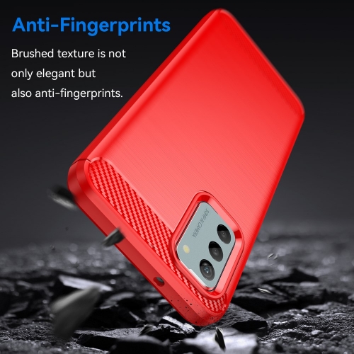 Силиконов Калъф Carbon Fibre Brushed за Nokia G42, Червен