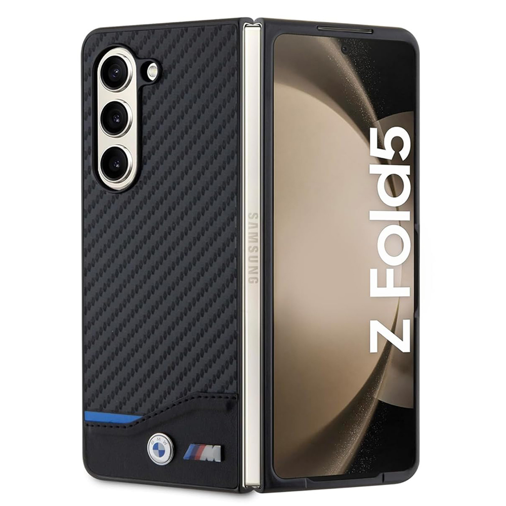Калъф BMW M PU Carbon Blue Line за Samsung Galaxy Z Fold 5, BMHCZFD522NBCK
