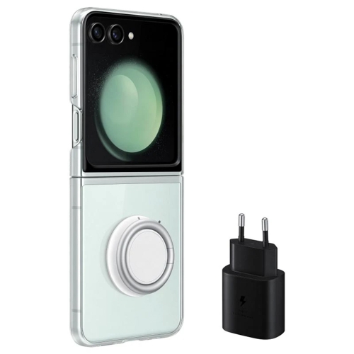 Калъф и Зарядно 25W Starter Pack за Samsung Galaxy Z Flip 5, EF-XF73KKTEGWW