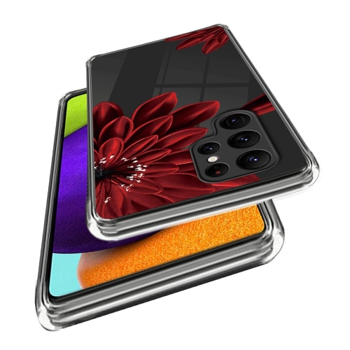 Силиконов калъф за Samsung Galaxy S24 Ultra, Червено цвете
