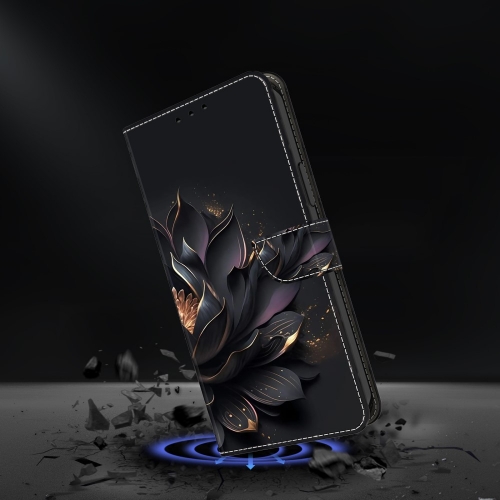 Калъф тефтер 3D Pattern за Samsung Galaxy S24 Ultra, Лилав лотос