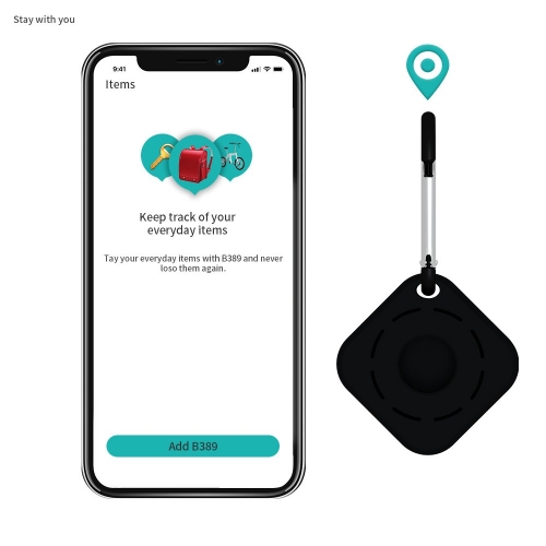 Силиконов калъф за Apple AirTag Bluetooth Locator, Черен