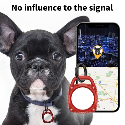 Силиконов калъф QUAD Element за Apple AirTag Bluetooth Locator, Червен