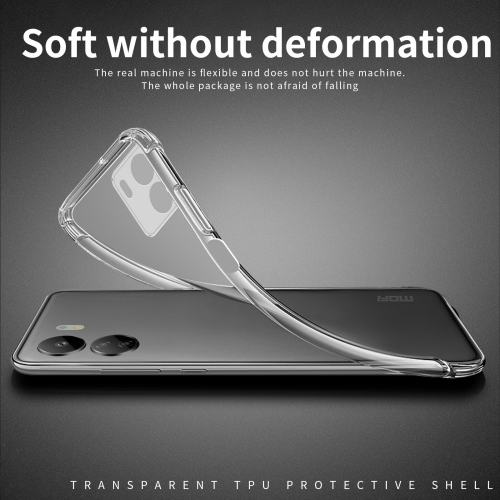 Силиконов калъф MOFI за Xiaomi Redmi 13C 4G, Прозрачен