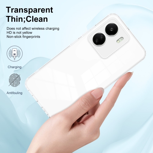 Удароустойчив калъф Hybrid Frame за Xiaomi Redmi 13C 4G, Бял