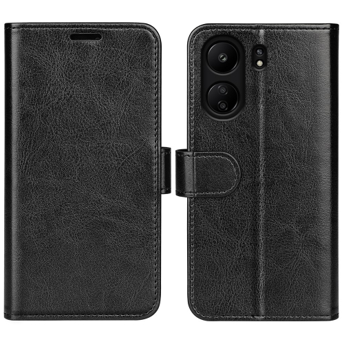 Калъф Тефтер Crazy Horse Wallet за Xiaomi Redmi 13C, Черен