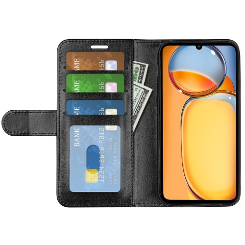 Калъф Тефтер Crazy Horse Wallet за Xiaomi Redmi 13C, Черен