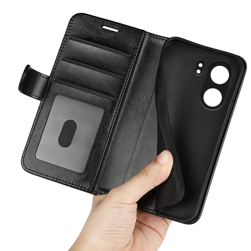 Калъф Тефтер Crazy Horse Wallet за Xiaomi Redmi 13C, Черен