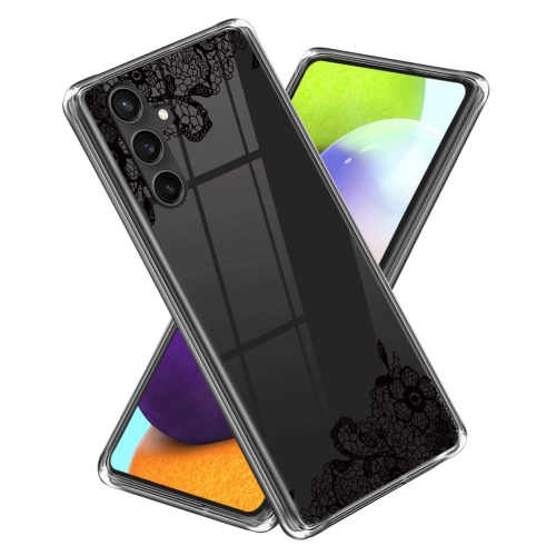 Силиконов калъф за Samsung Galaxy S23 FE, Черна дантела 