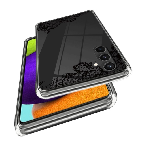 Силиконов калъф за Samsung Galaxy S23 FE, Черна дантела 