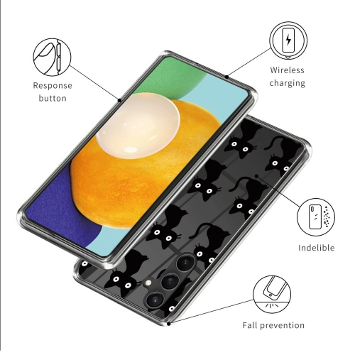 Силиконов калъф за Samsung Galaxy S23 FE, Черна котка