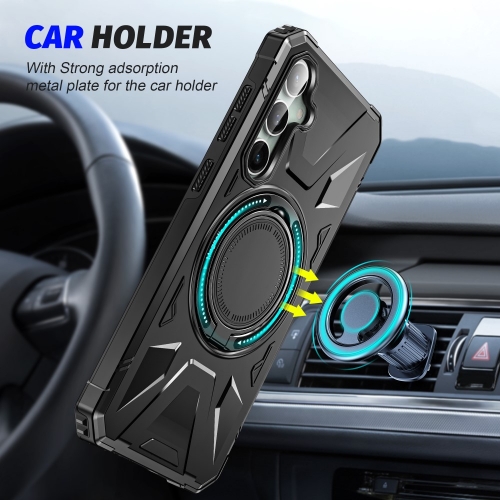 Удароустойчив калъф Rotating Kickstand за Samsung Galaxy S23 FE, Черен