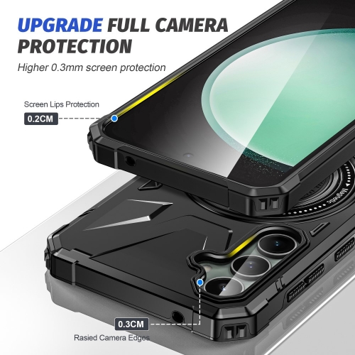Удароустойчив калъф Rotating Kickstand за Samsung Galaxy S23 FE, Черен