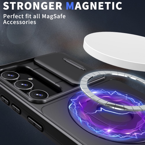 Удароустойчив калъф MagSF Magnet за Samsung Galaxy S23 FE, Черен