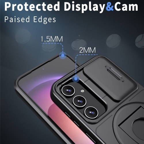 Удароустойчив калъф MagSF Magnet за Samsung Galaxy S23 FE, Черен