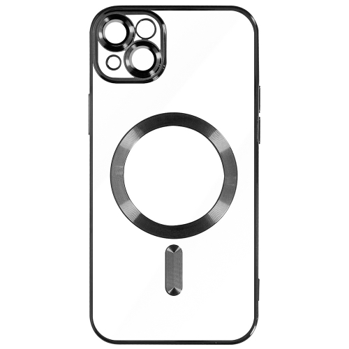Силиконов калъф Luxury MagSF за iPhone 14, Черен