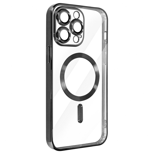 Силиконов калъф Luxury MagSF за iPhone 14 Pro, Черен