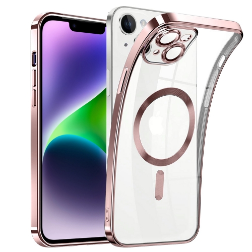 Силиконов калъф Luxury MagSF за iPhone 14, Розов