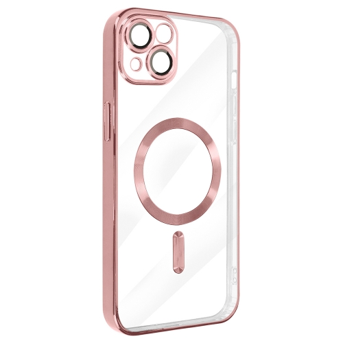 Силиконов калъф Luxury MagSF за iPhone 14, Розов