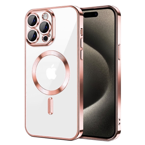 Силиконов калъф Luxury MagSF за iPhone 15 Pro, Розов