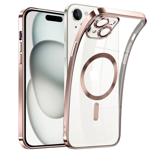 Силиконов калъф Luxury MagSF за iPhone 15 Plus, Розов