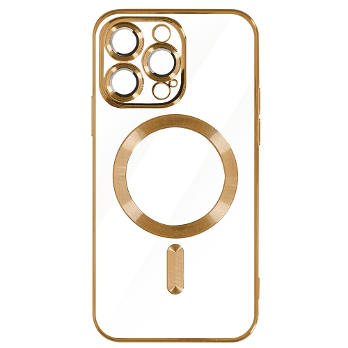 Силиконов калъф Luxury MagSF за iPhone 14 Pro, Златист