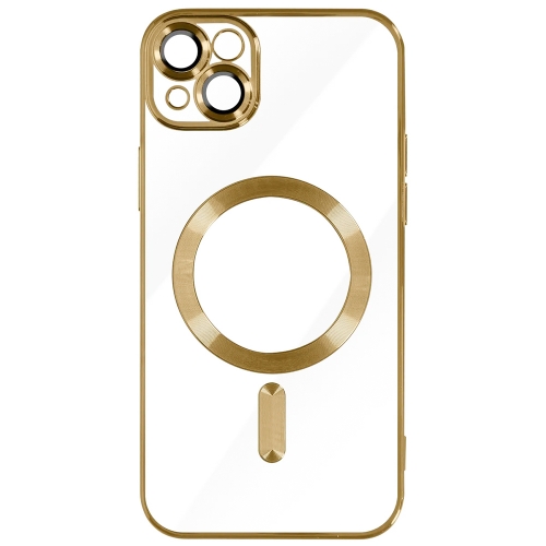 Силиконов калъф Luxury MagSF за iPhone 15, Златист