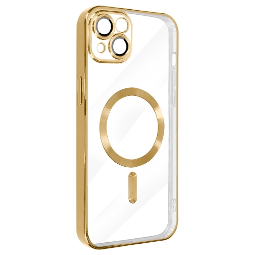 Силиконов калъф Luxury MagSF за iPhone 15, Златист