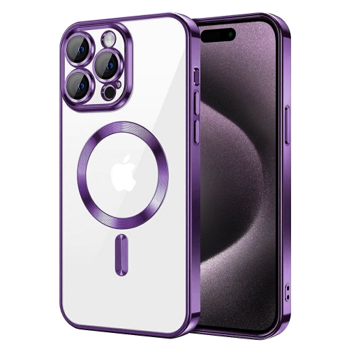 Силиконов калъф Luxury MagSF за iPhone 15 Pro, Лилав