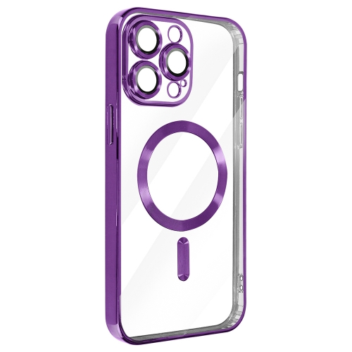 Силиконов калъф Luxury MagSF за iPhone 15 Pro, Лилав