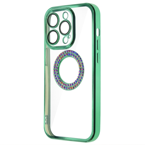 Силиконов калъф Diamond за iPhone 14 Pro Max, Зелен