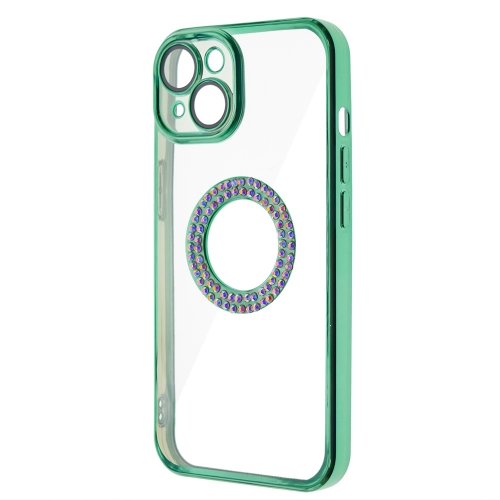 Силиконов калъф Diamond за iPhone 15 Plus, Зелен