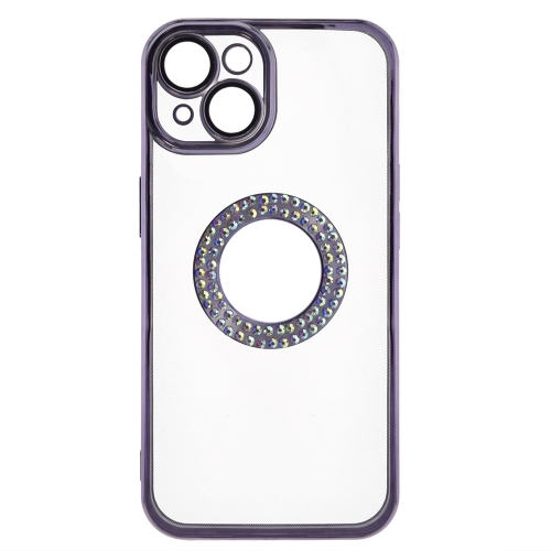 Силиконов калъф Diamond за iPhone 15, Лилав
